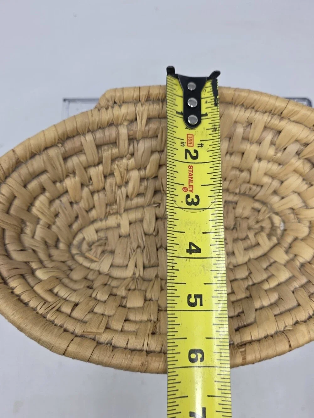 Vintage Caribbean Style Boho Style Hand Woven Wall Oval Basket 9